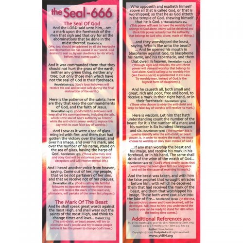 The Seal-666 - 3ABN Study Mark Pack