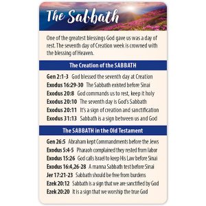 The Sabbath Bible Reference Card Pack
