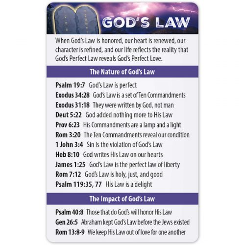 God's Law Bible Reference Card Pack