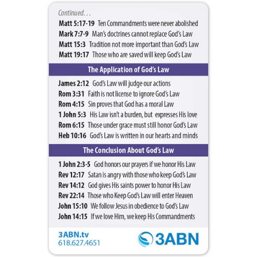God's Law Bible Reference Card Pack - Image 2