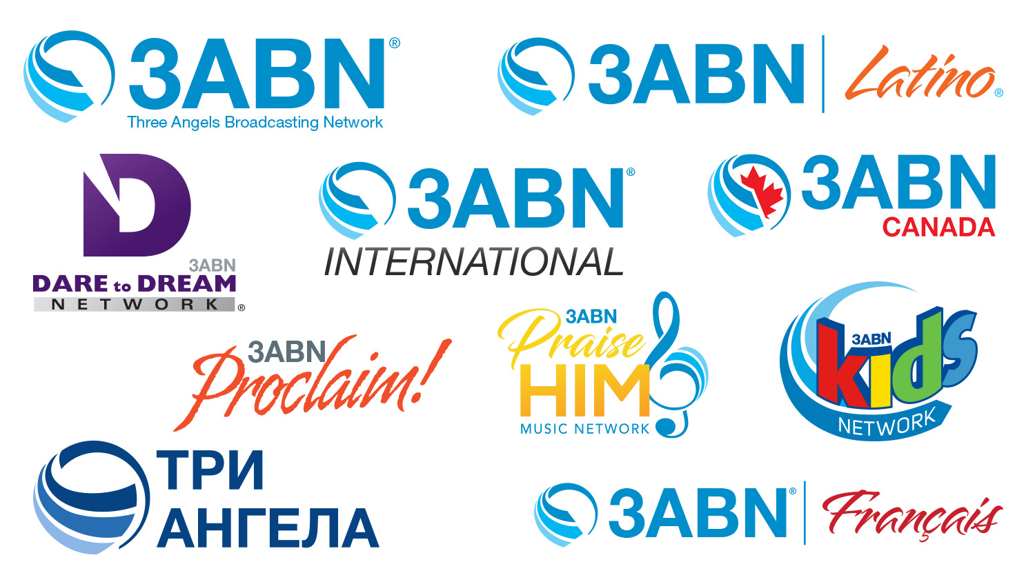 3ABN TV Network Logos